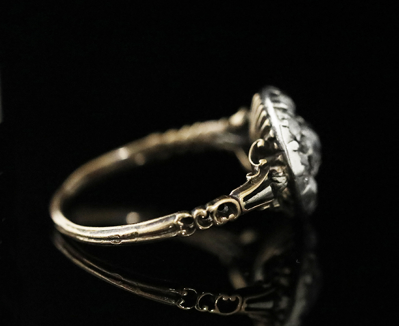 オールドヨーロピアンカット　ダイヤモンド　ジャポニズムリング 穢れなき輝き」アンティーク・オールドヨーロピアンカットダイヤモンド